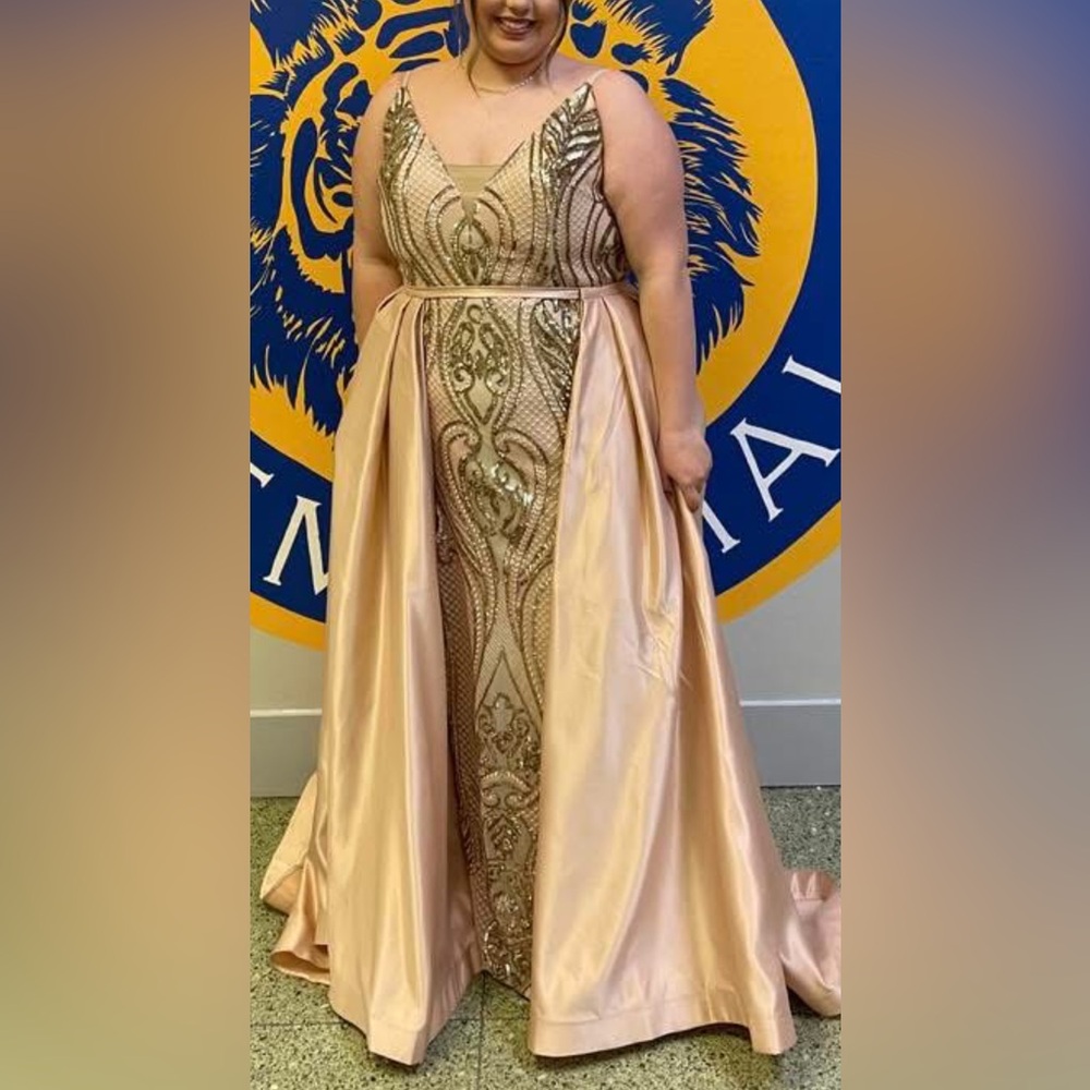 Amazon Gold and Cream Prom Dress